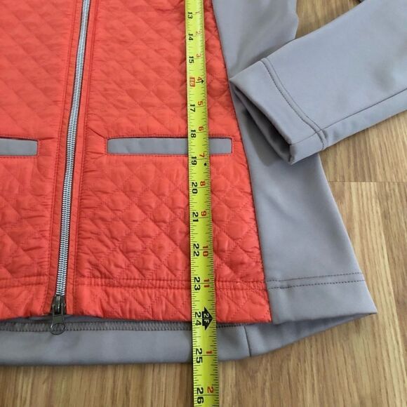 Chervo Maggio Quilted Full Zip Gray/Coral Full Zip Jacket - Picture 5 of 8